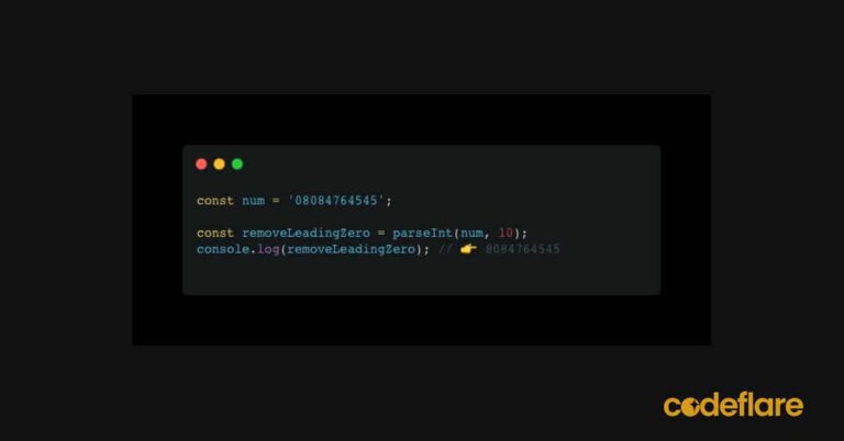 remove leading zero from string in javascript